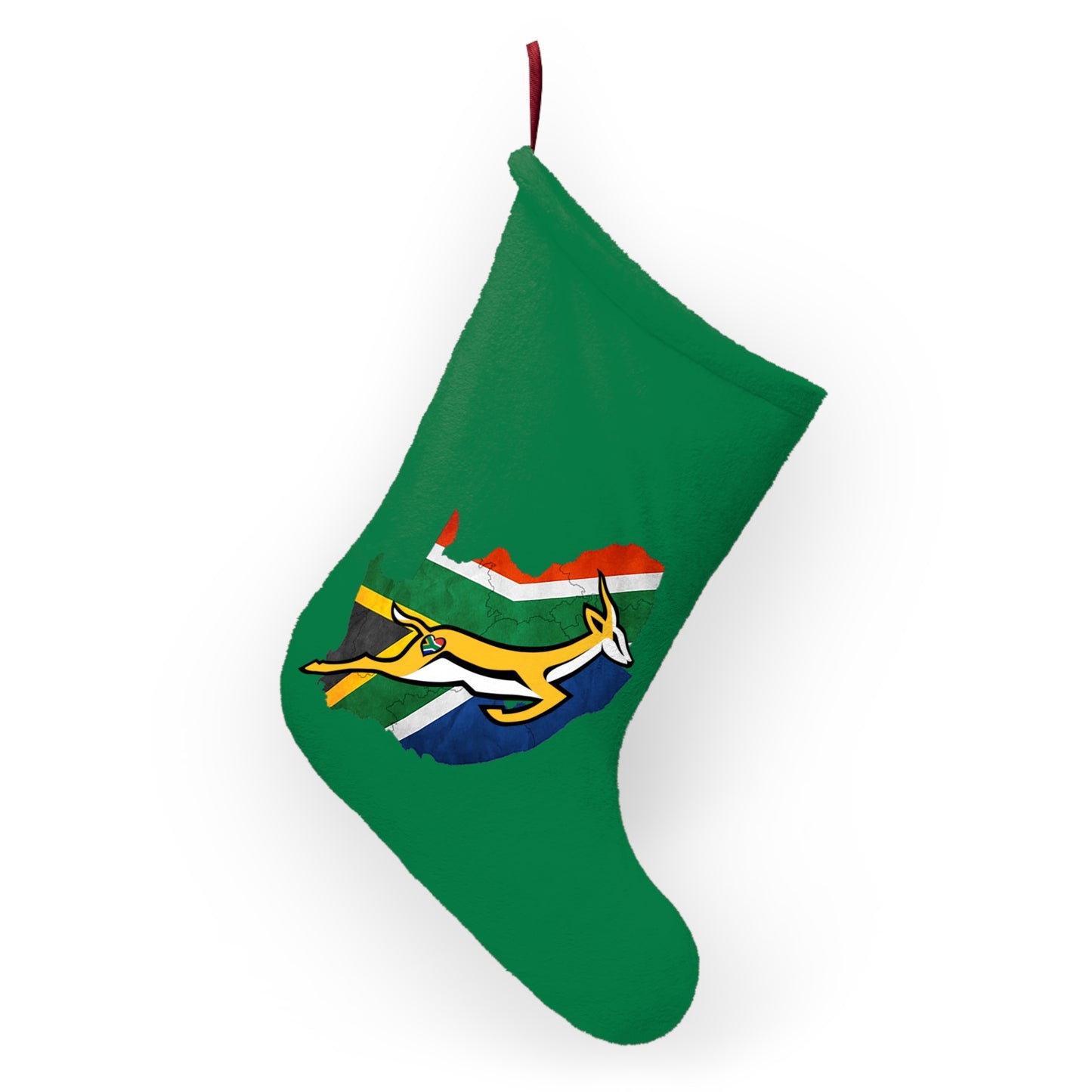 SA Flag Bok Fan Christmas Stockings