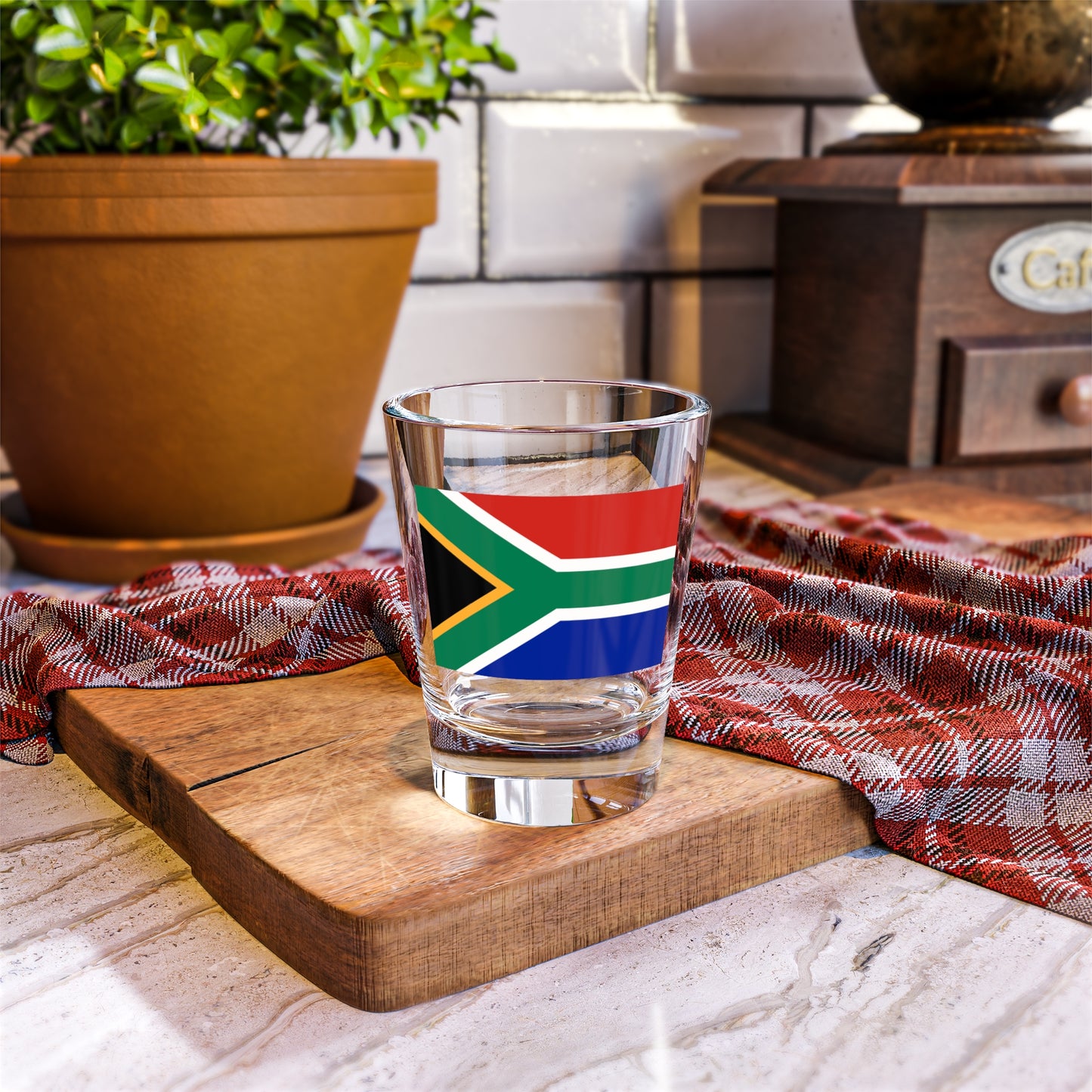 South Africa Fan Shot Glass, 1.5oz