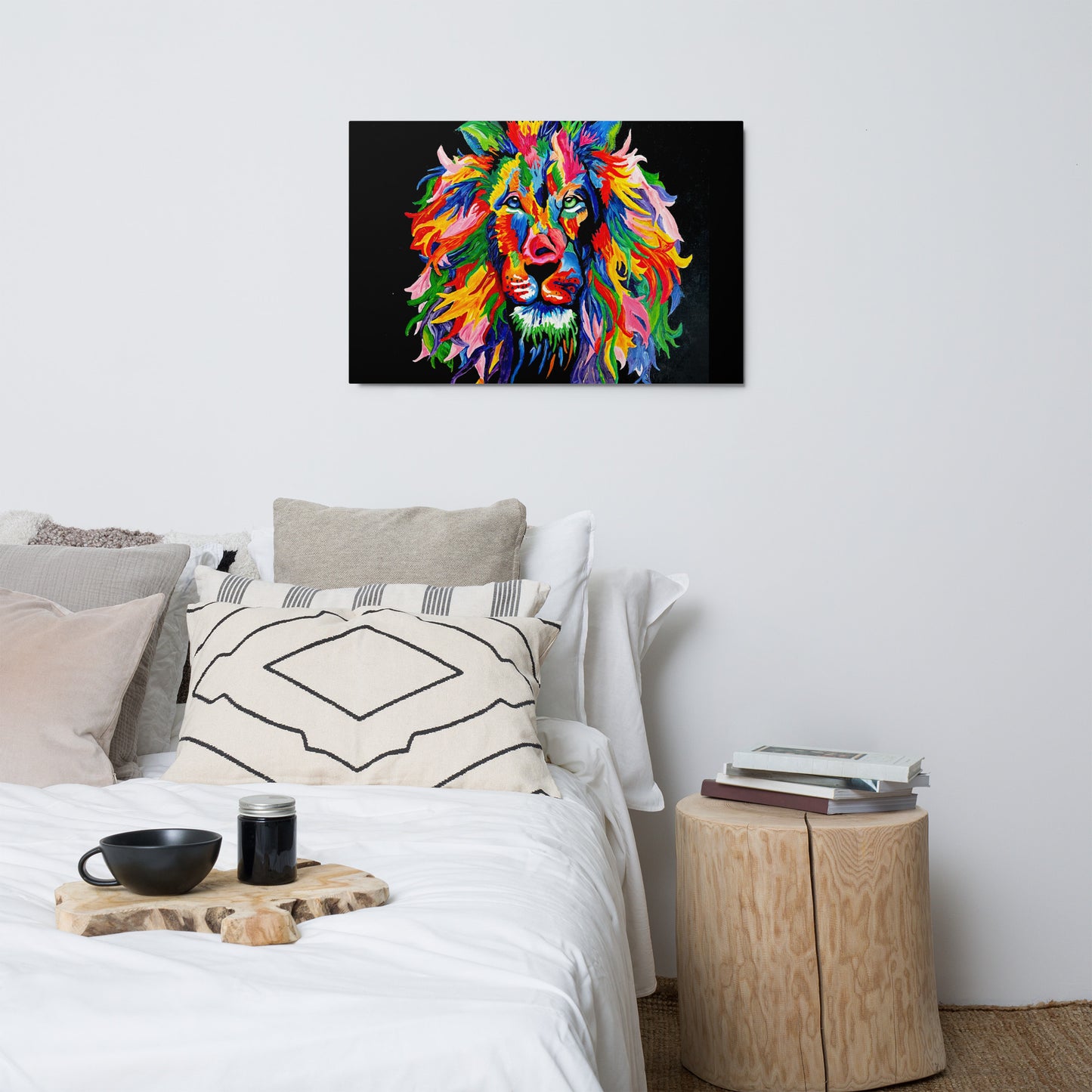 Rainbow Lion Metal prints