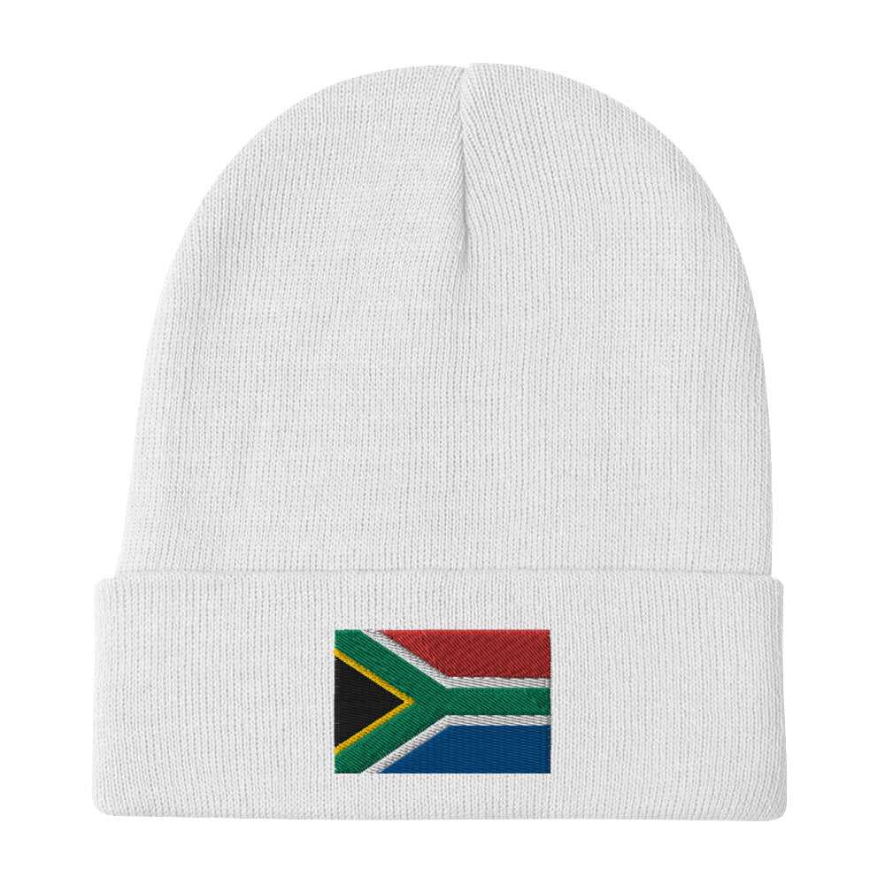 South African Flag Embroidered Beanie