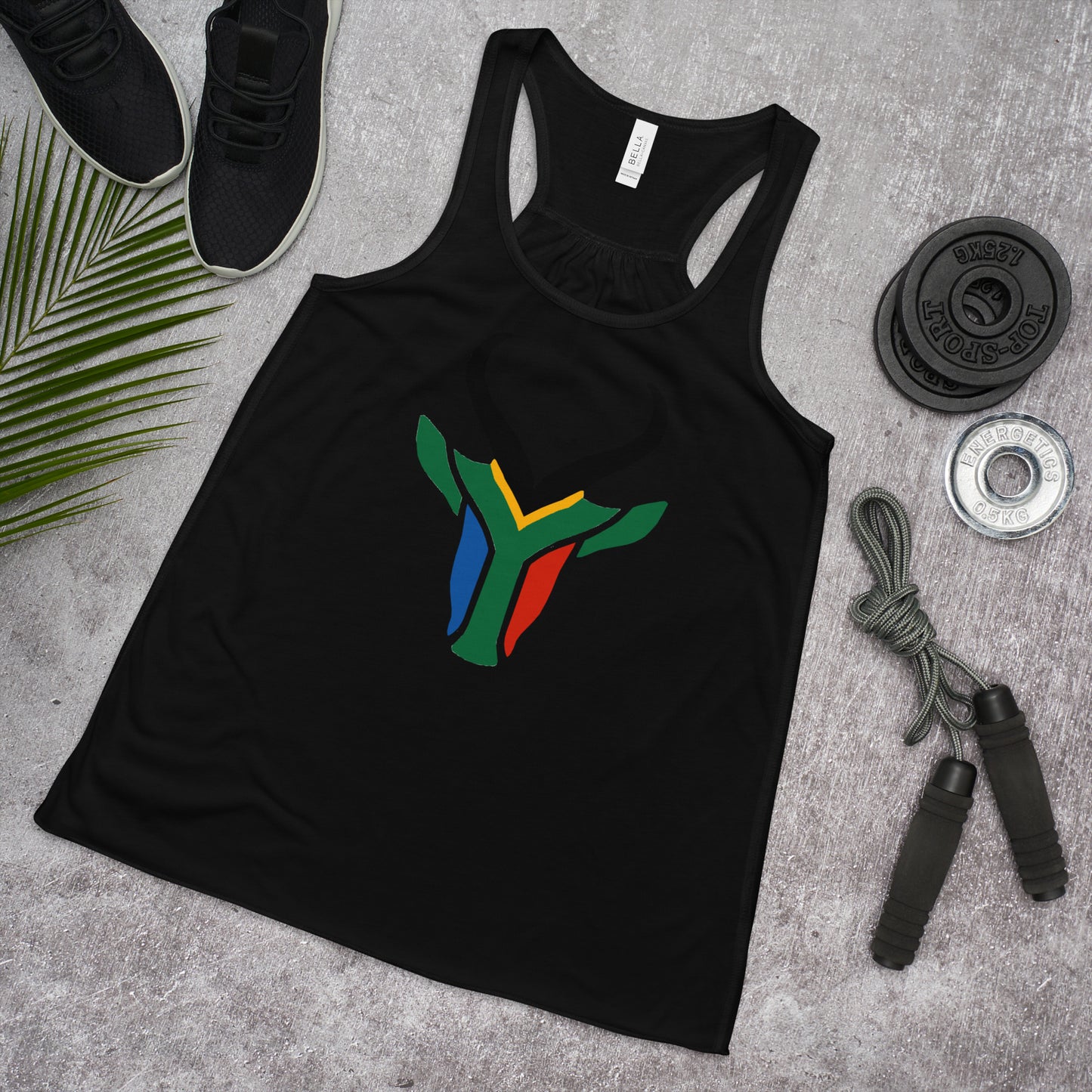 South African Springbok Women's Flowy Racerback Tank