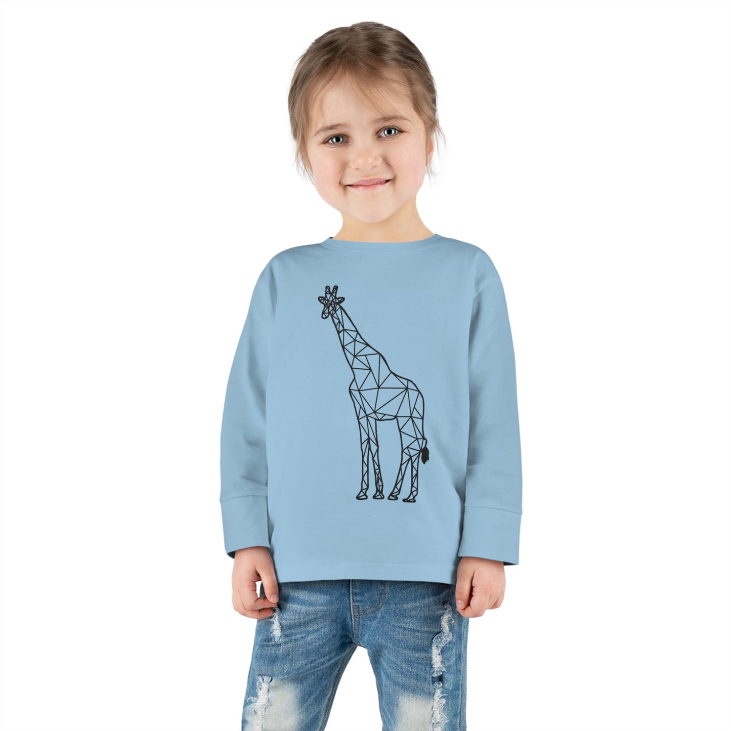 Giraffe Origami Toddler Long Sleeve Tee