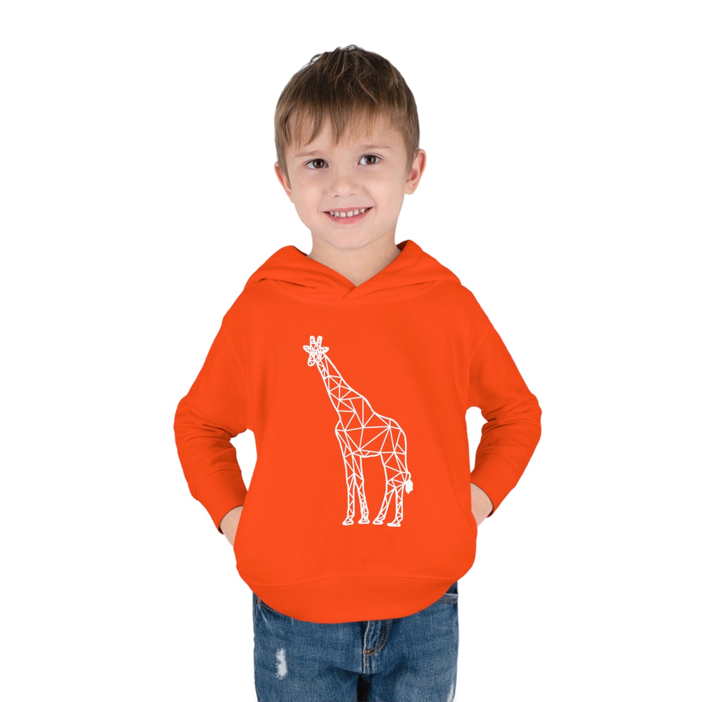 Giraffe Origami Toddler Pullover Fleece Hoodie