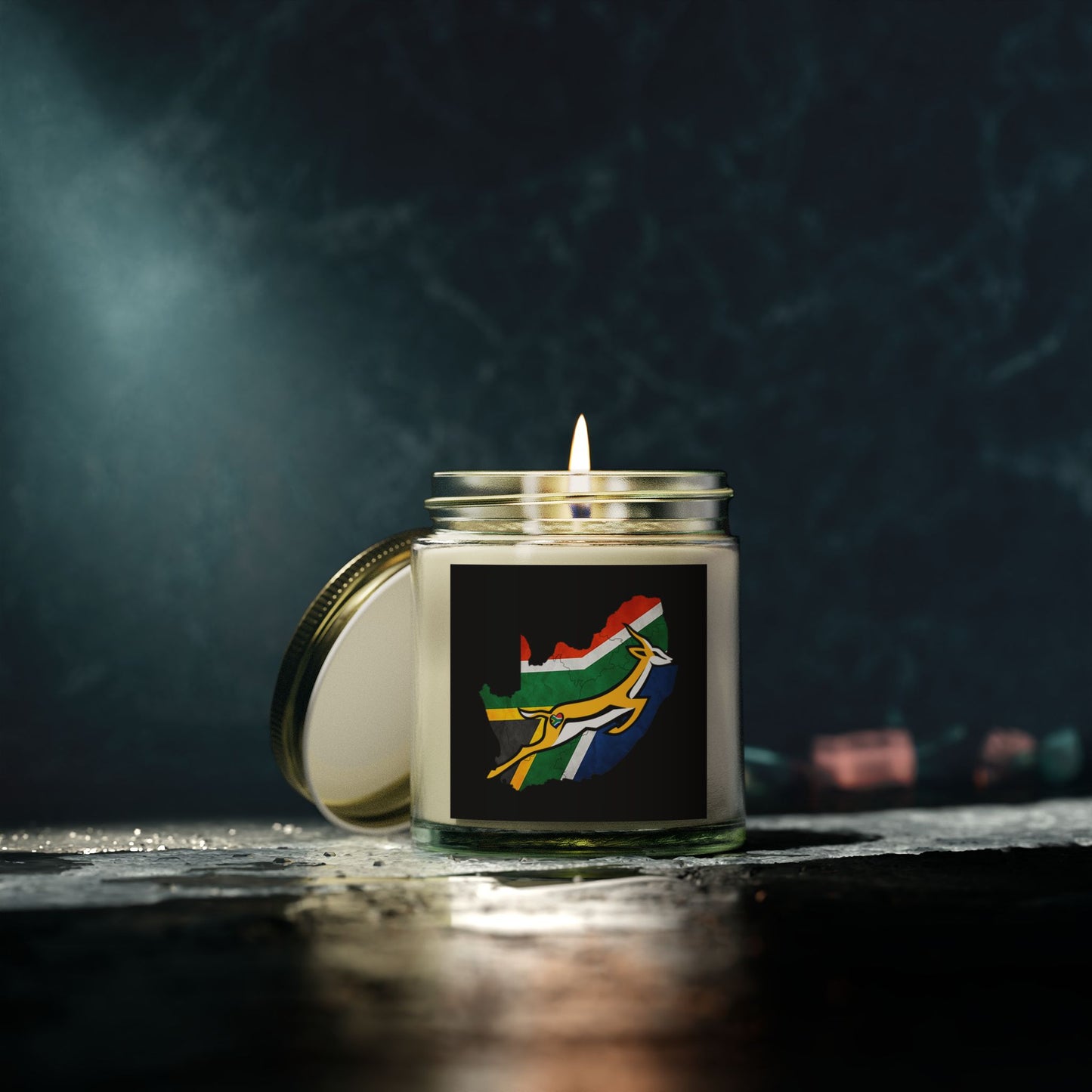 South African Bok Fan Scented Coconut Apricot Candles (4oz, 9oz)