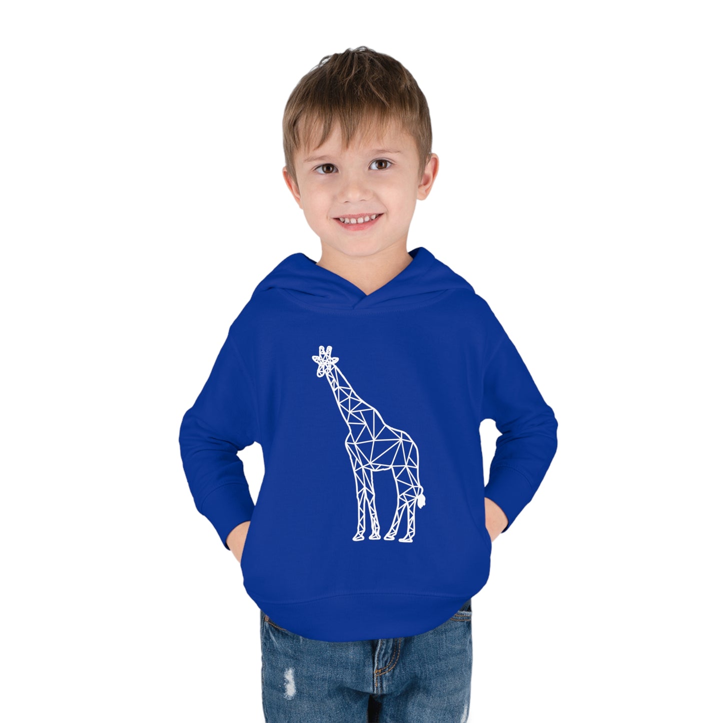 Giraffe Origami Toddler Pullover Fleece Hoodie