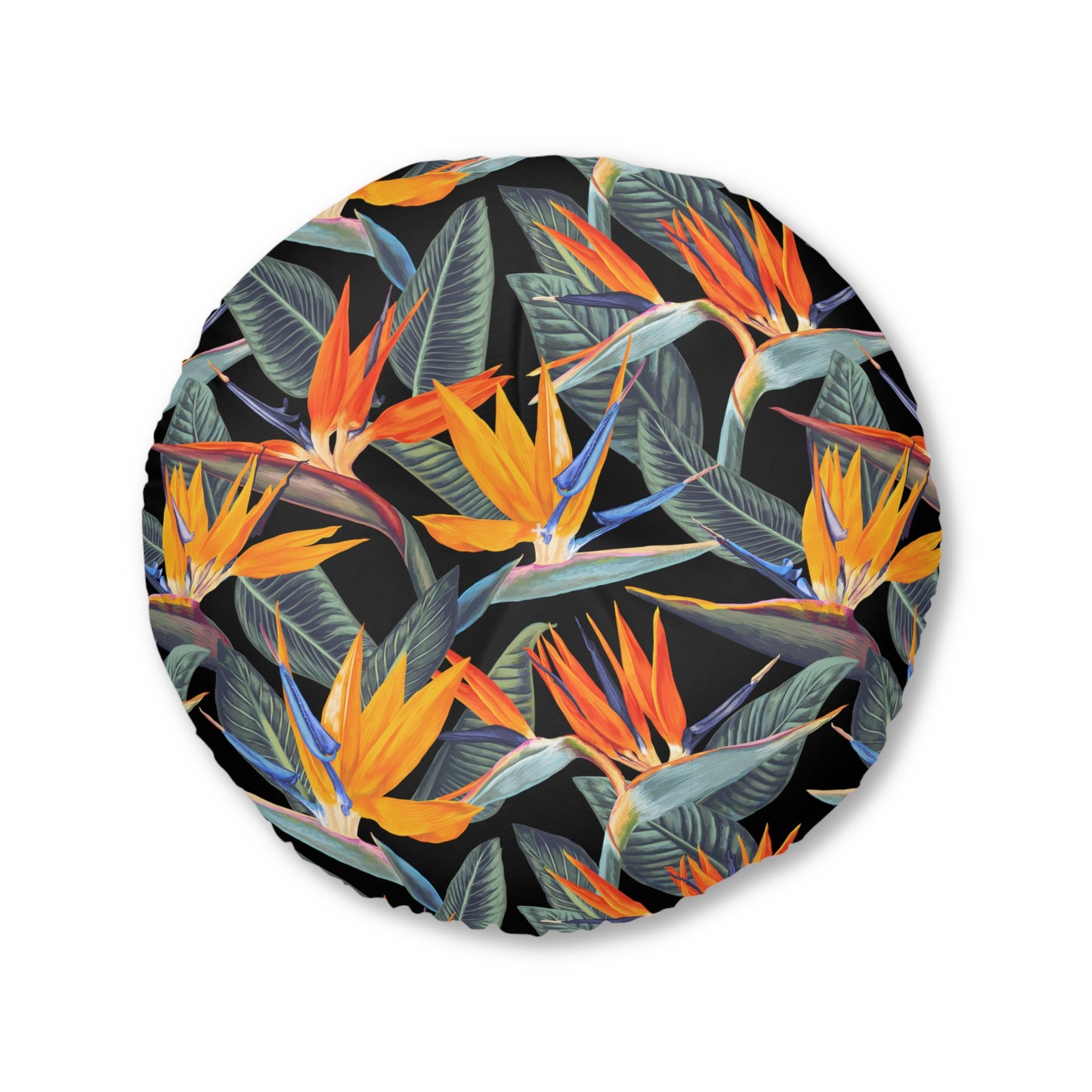 Strelitzia Tufted Floor Pillow, Round