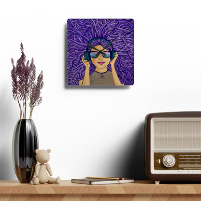 Vibin' Girl Acrylic Wall Clock