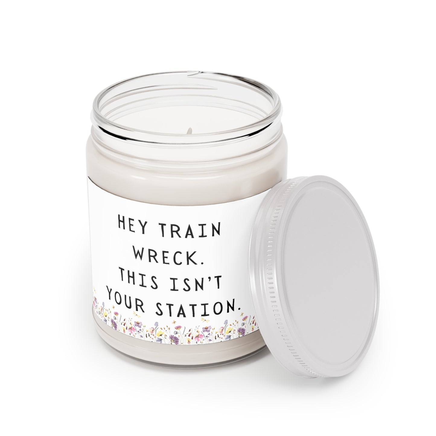 Hey Train Wreck Candle - Scented, 9oz - Flowers