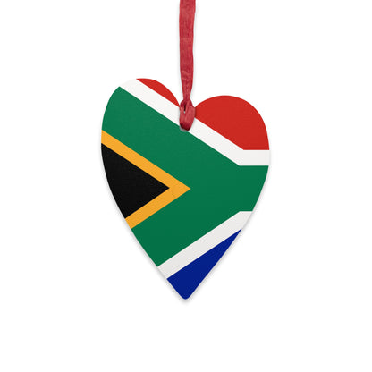 South African Flag Wooden Ornaments