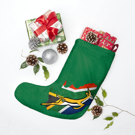 SA Flag Bok Fan Christmas Stockings