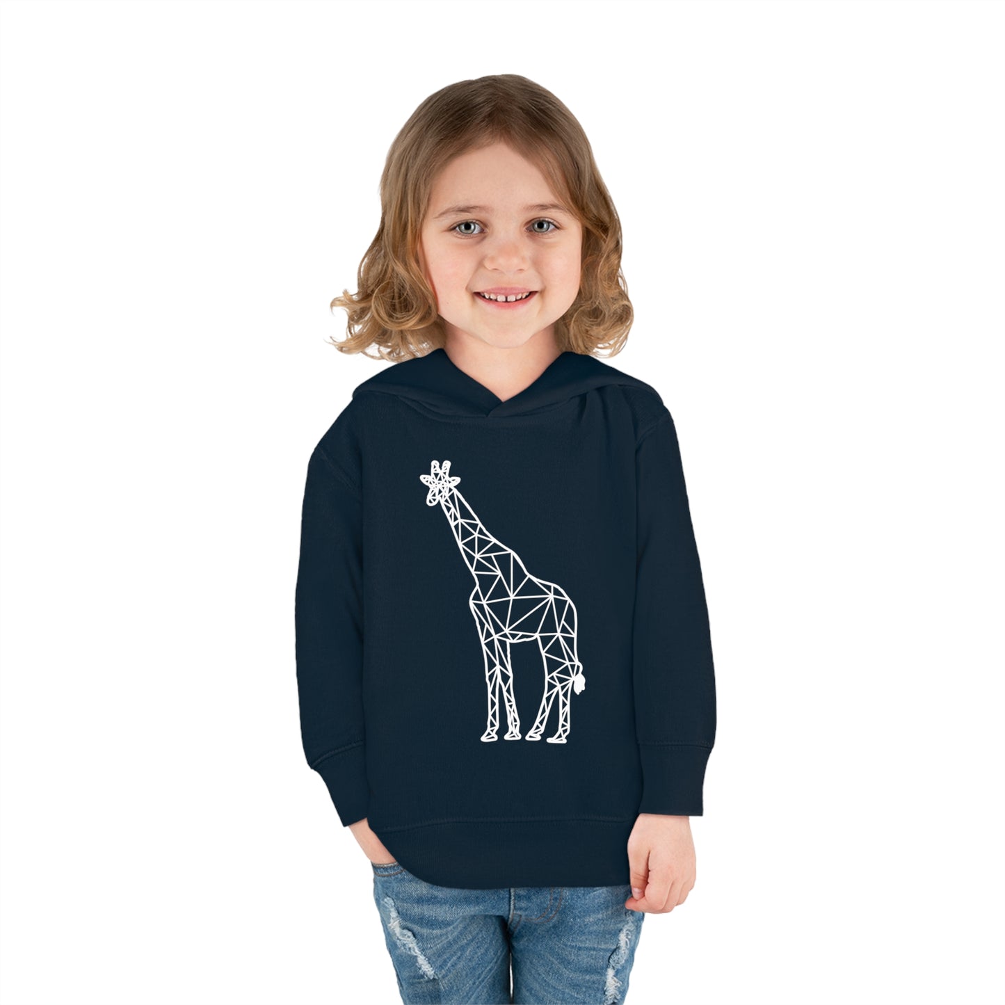 Giraffe Origami Toddler Pullover Fleece Hoodie