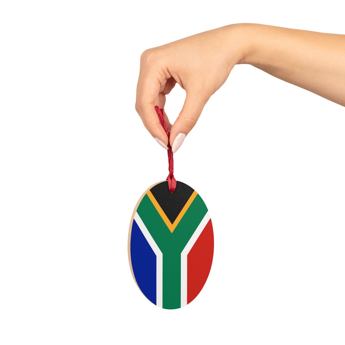 South African Flag Wooden Ornaments