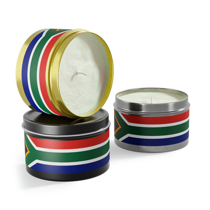 South African Flag Tin Candles