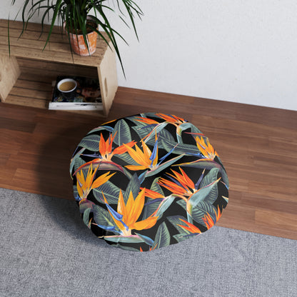 Strelitzia Tufted Floor Pillow, Round