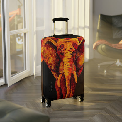 Elephant in Orange - by Audrey Krüger - Luggage Cover