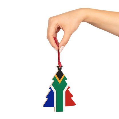 South African Flag Wooden Ornaments