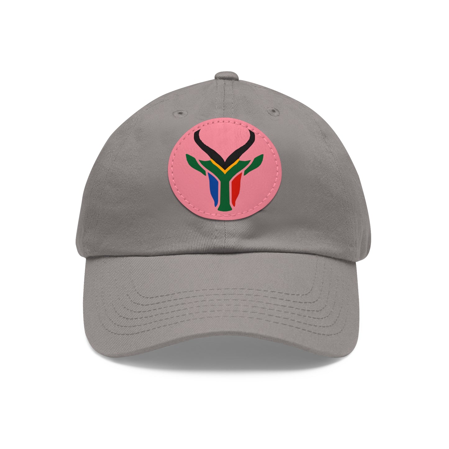 South African Bok Dad Hat with Leather Patch (Round)