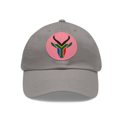 South African Bok Dad Hat with Leather Patch (Round)