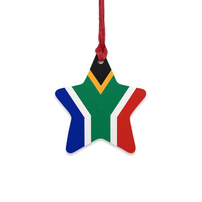 South African Flag Wooden Ornaments