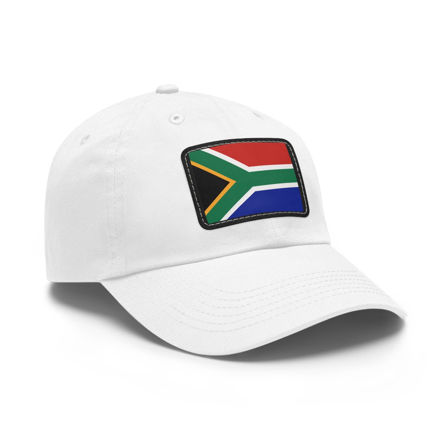 South African Flag Dad Hat with Leather Patch (Rectangle)