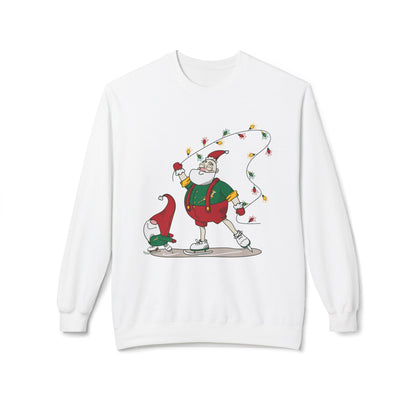 Santa Bok Fan Ice Skating Christmas Unisex Midweight Softstyle Fleece Crewneck Sweatshirt