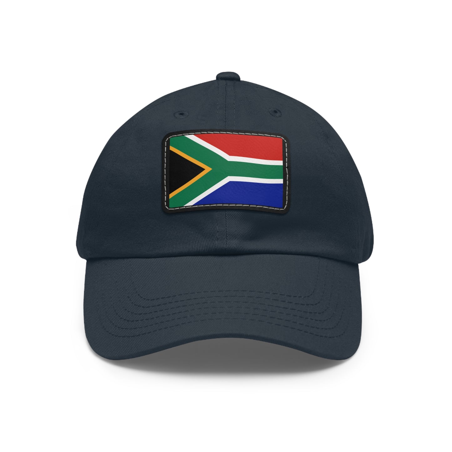 South African Flag Dad Hat with Leather Patch (Rectangle)