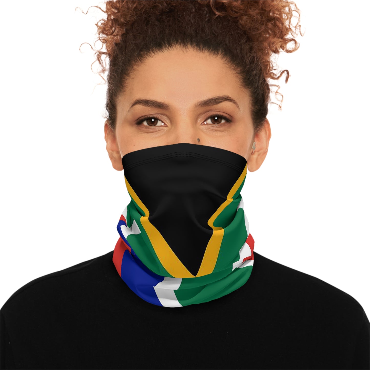 South African flag Winter Neck Gaiter With Drawstring