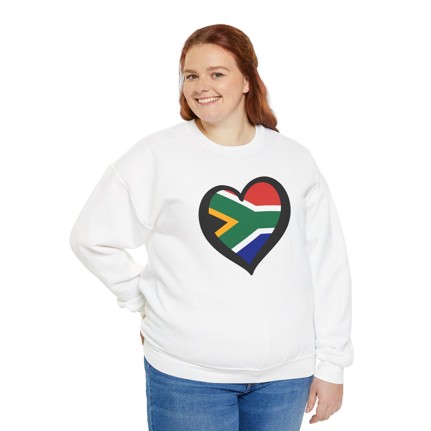 South African Heart Sweatshirt: Unisex, Heavy blend