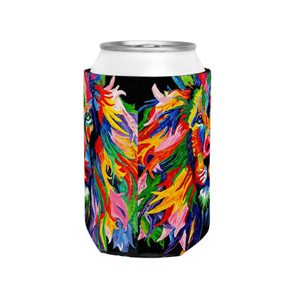 Rainbow Lion Can Cooler Sleeve / Koozie