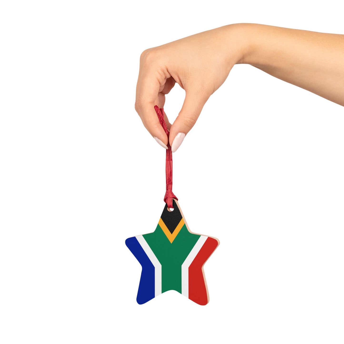 South African Flag Wooden Ornaments