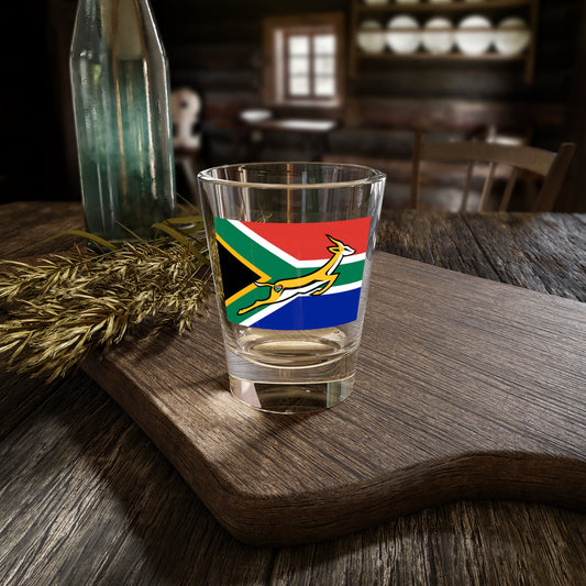 South Africa Boks Rugby Flag Shot Glass, 1.5oz