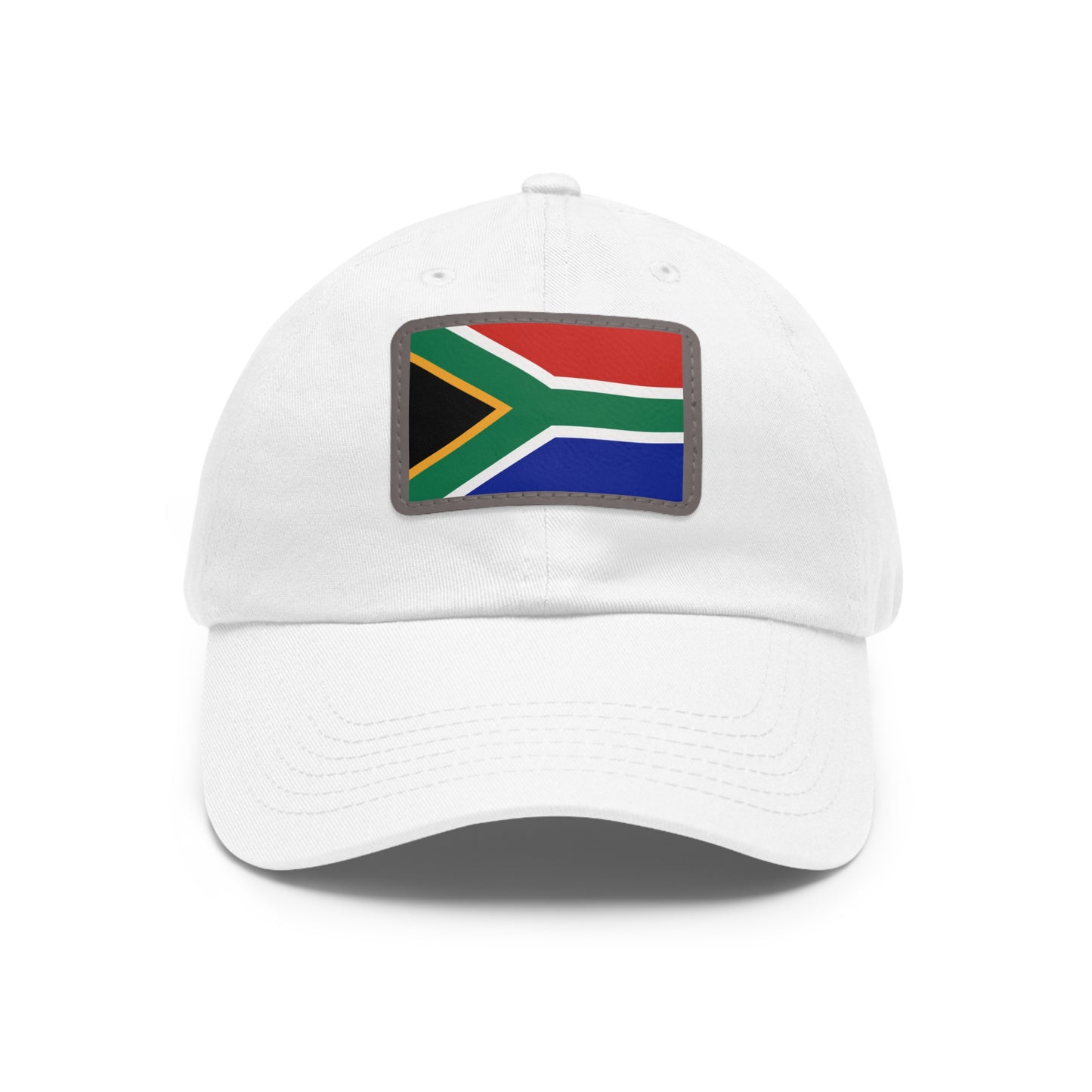 South African Flag Dad Hat with Leather Patch (Rectangle)