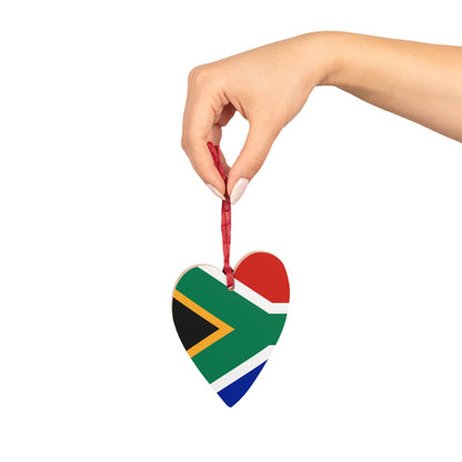 South African Flag Wooden Ornaments