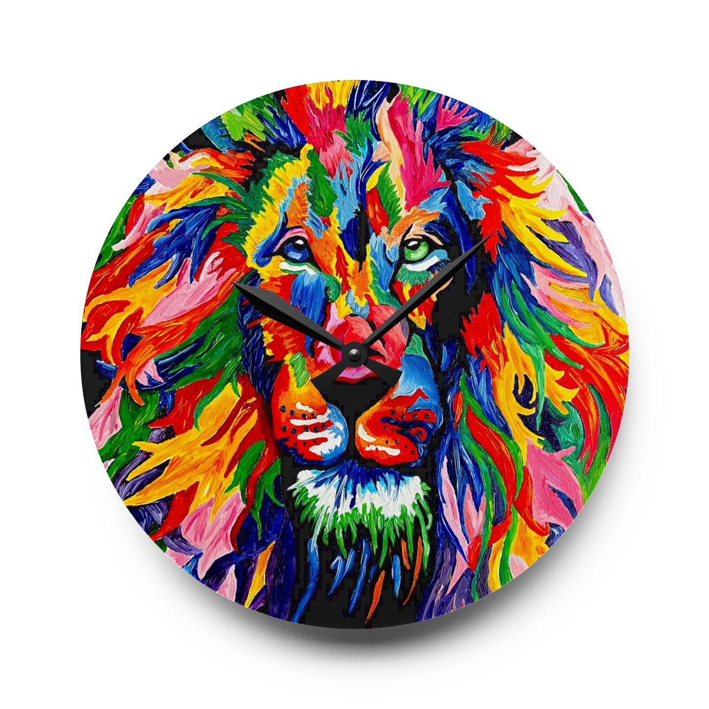 Rainbow Lion Acrylic Wall Clock