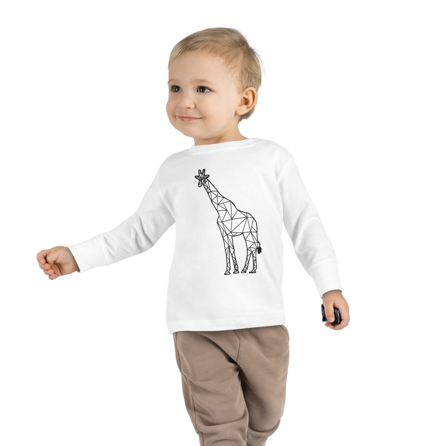 Giraffe Origami Toddler Long Sleeve Tee