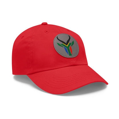 South African Bok Dad Hat with Leather Patch (Round)