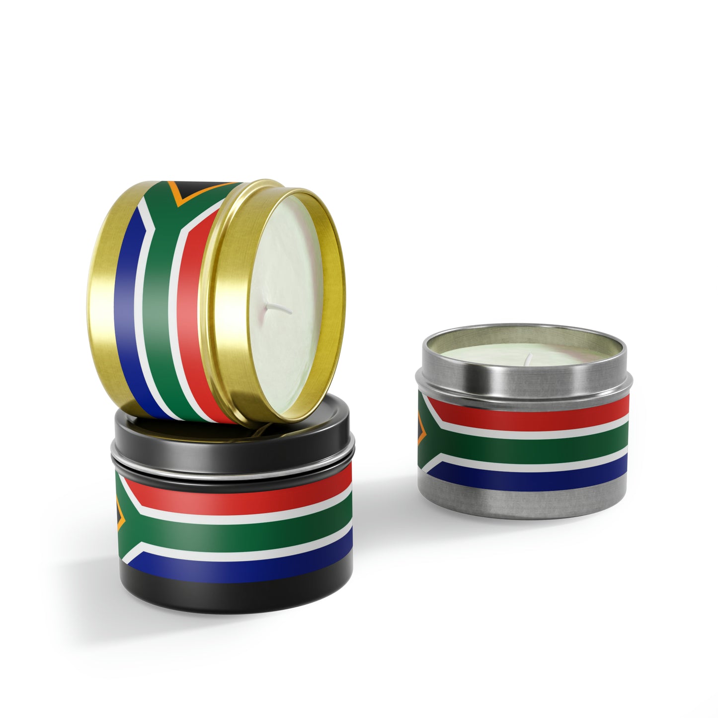 South African Flag Tin Candles