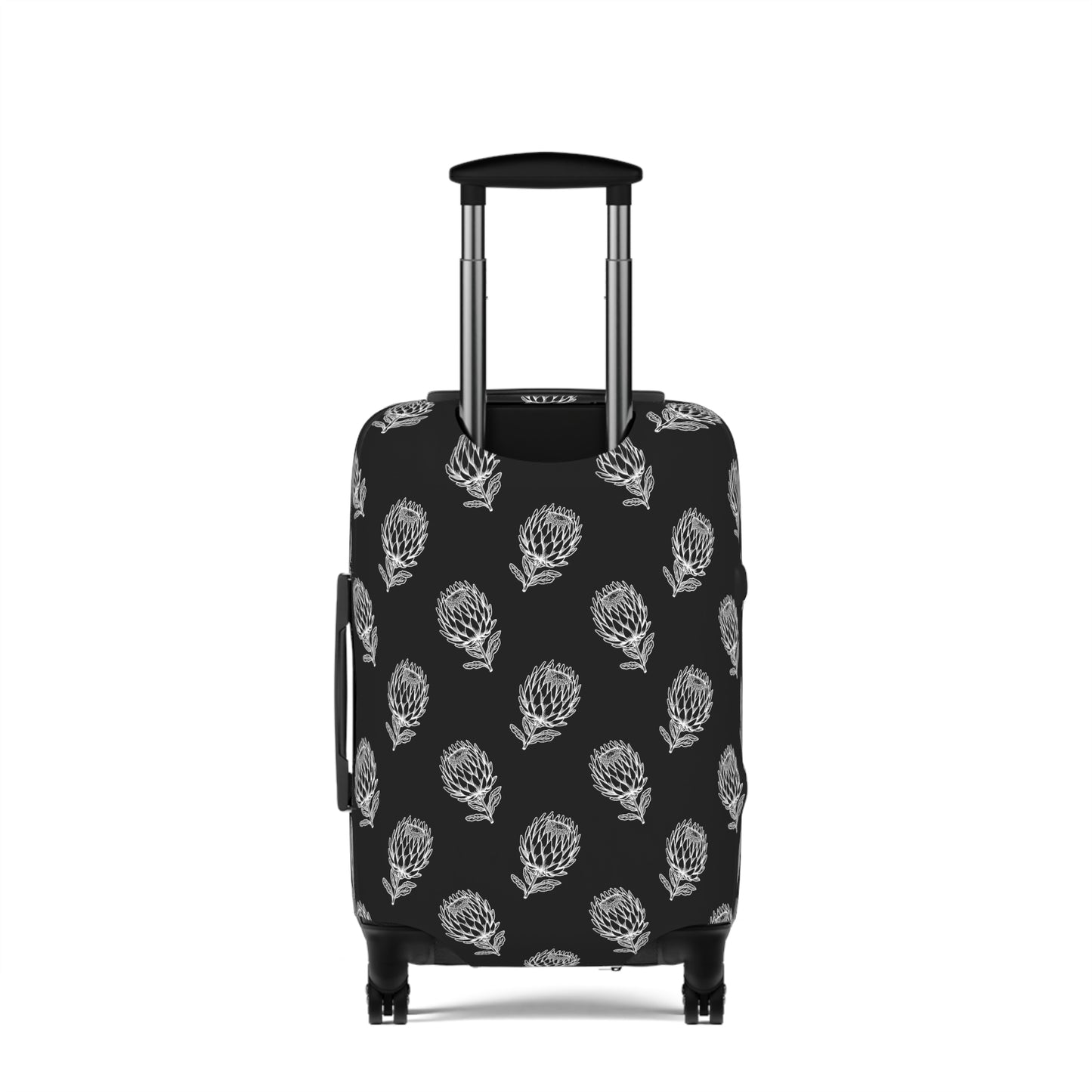 Protea Black and White Luggage Cover