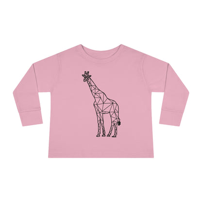 Giraffe Origami Toddler Long Sleeve Tee