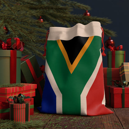 South African Flag Christmas / Gift Linen Bag