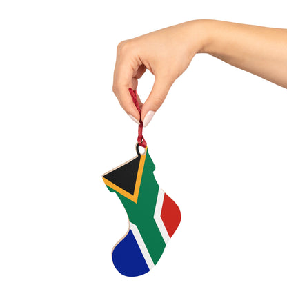 South African Flag Wooden Ornaments