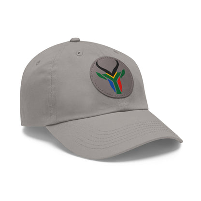 South African Bok Dad Hat with Leather Patch (Round)