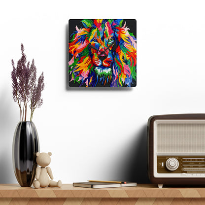 Rainbow Lion Acrylic Wall Clock