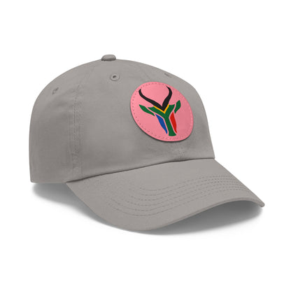 South African Bok Dad Hat with Leather Patch (Round)