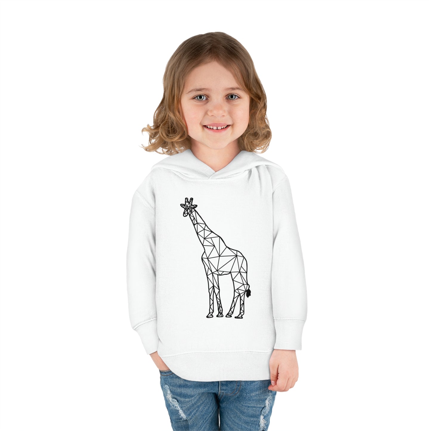 Giraffe Origami Toddler Pullover Fleece Hoodie