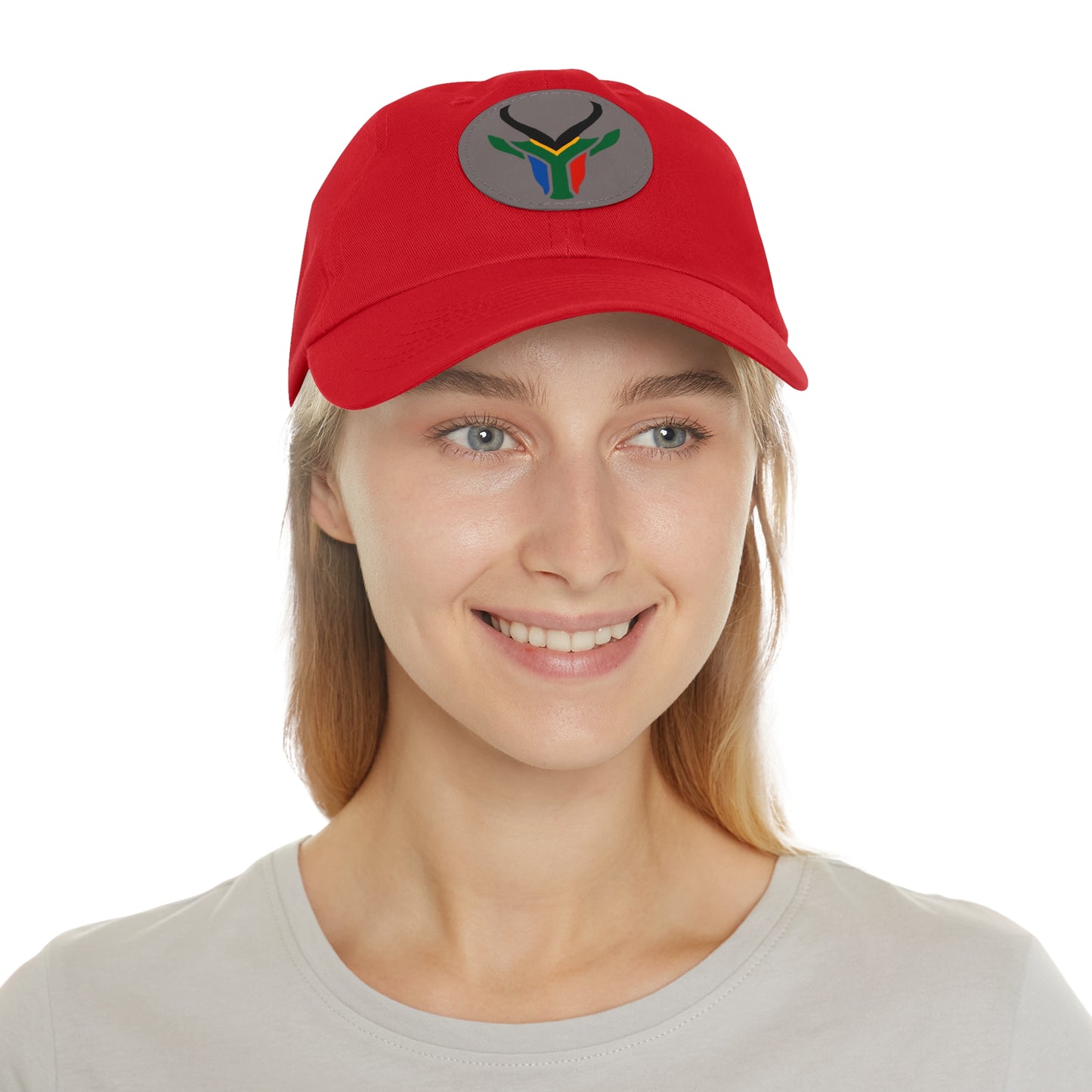 South African Bok Dad Hat with Leather Patch (Round)