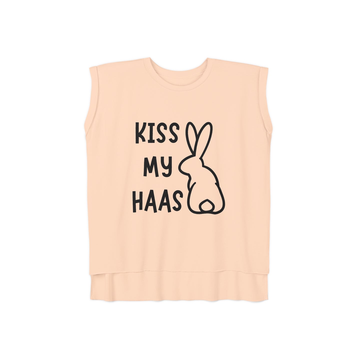 Kiss my Haas Women’s Flowy Rolled Cuffs Muscle Tee