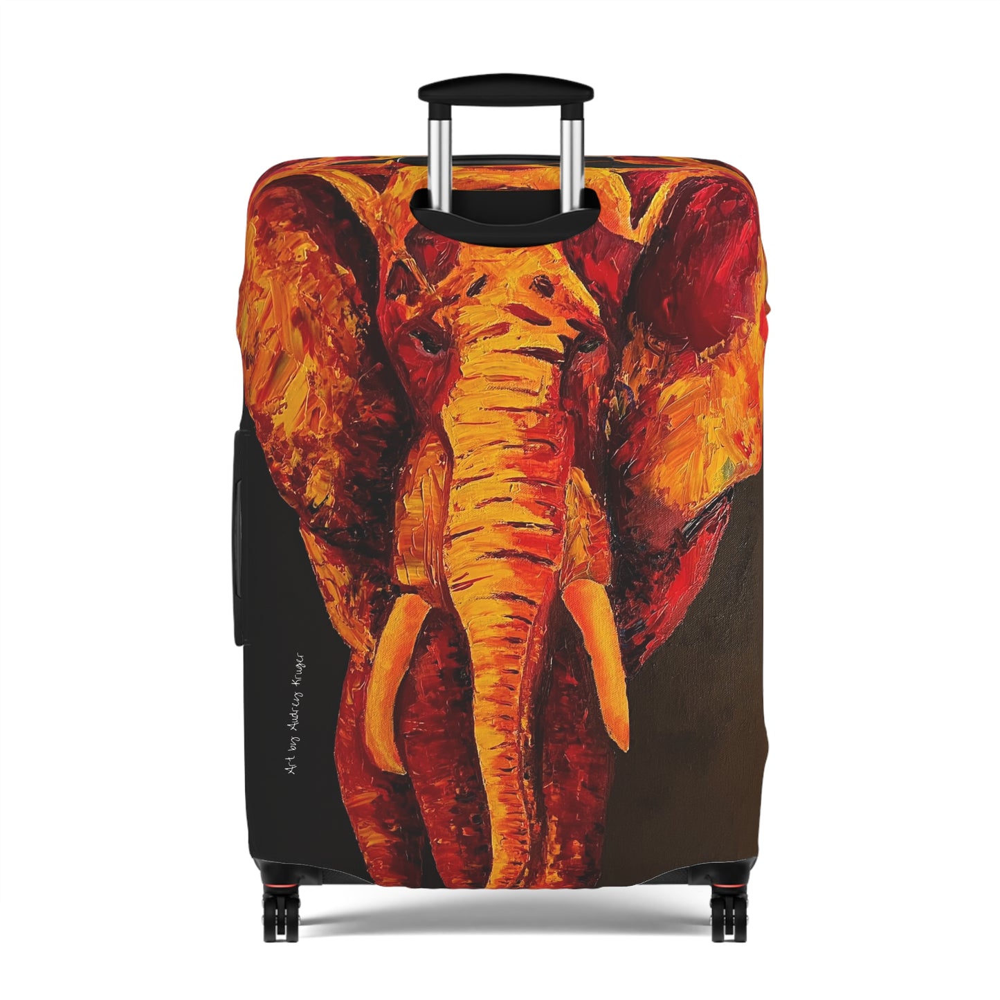 Elephant in Orange - by Audrey Krüger - Luggage Cover