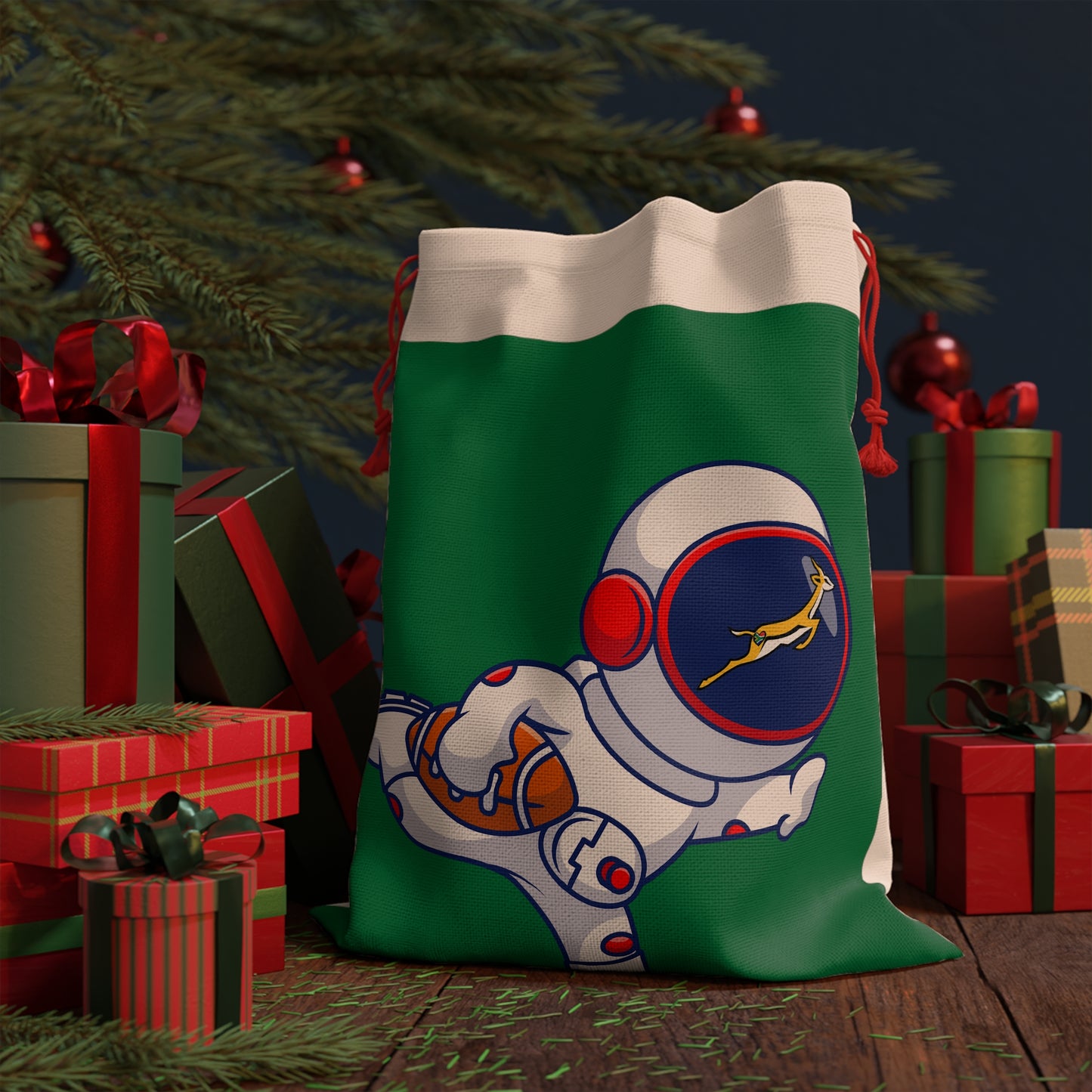 Astrobok Rugby Fan Christmas / Gift Linen Bag