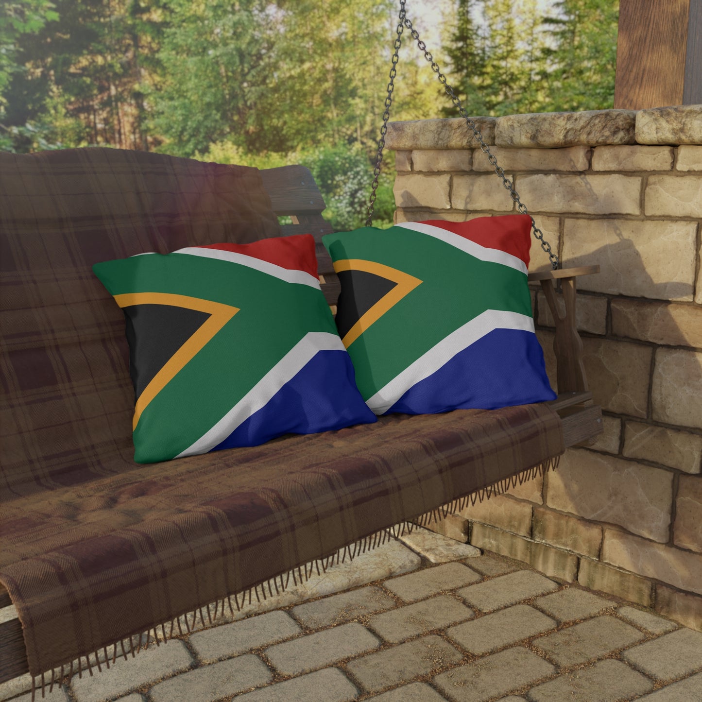 South African Flag Outdoor Pillows